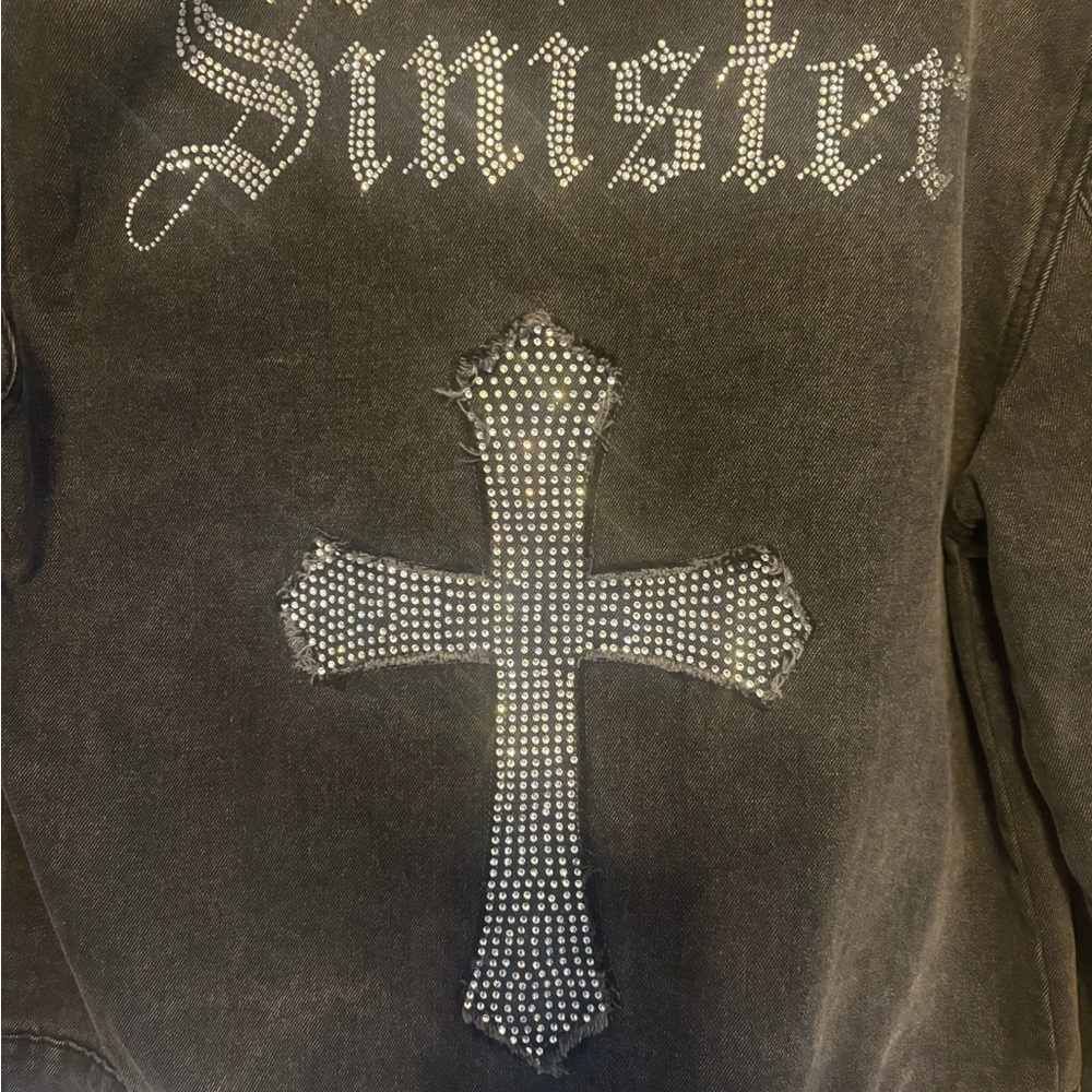 Studded Cross Jean Jacket